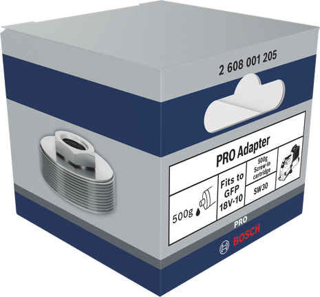 그리스 건용 Bosch PRO 어댑터 500g 나사식 카트리지.