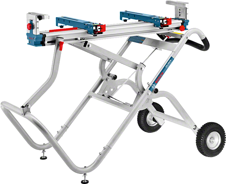 확장 가능한 작업대가 있는 Bosch GTA 2500 W 톱 스탠드.