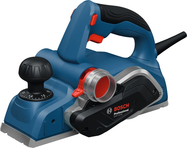 조정 가능한 플레닝 깊이를 갖춘 Bosch GHO 20-82 플레너.