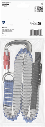 Bosch PRO 랜야드 헤비 16kg, 카라비너 1개, 플랫 코드 루프 1개.
