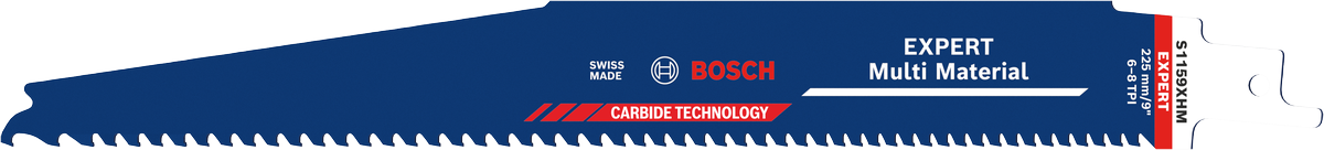 Bosch EXPERT Multi Material S1159XHM 점진적으로 움직이는 이빨이 있는 톱니날.