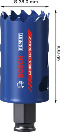 Bosch EXPERT 다중 소재 38mm 카바이드 홀 톱.