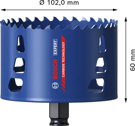 Bosch EXPERT 다중 소재 102mm 카바이드 홀 톱.