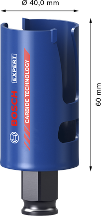 Bosch EXPERT 건설자재 40mm 카바이드 홀쏘.