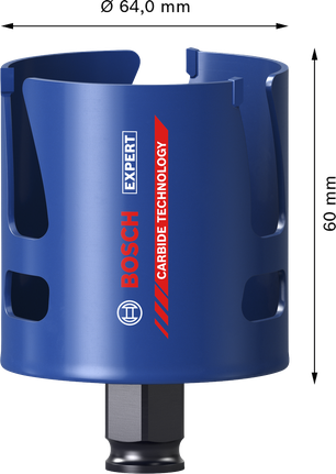 Bosch EXPERT 건설자재 64mm 홀 톱.
