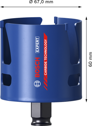 Bosch EXPERT 건설자재 67mm 카바이드 홀 톱.
