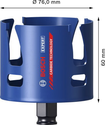 Bosch EXPERT 건설자재 76mm 홀 톱.