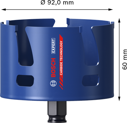 Bosch EXPERT 건설자재 92mm 카바이드 홀 톱.