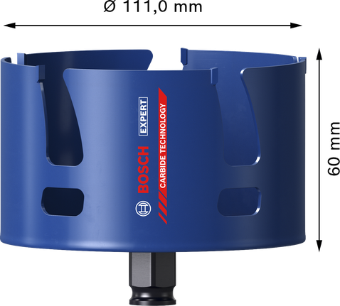 Bosch EXPERT 건설자재 111mm 카바이드 홀 톱.
