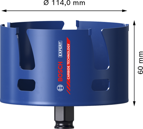 Bosch EXPERT 건설자재 114mm 카바이드 홀 톱.