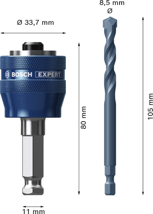Bosch 엑스퍼트 파워 체인지 플러스 (8.5mm 파일럿 드릴 포함).