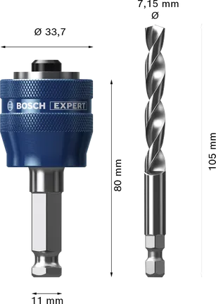 Bosch EXPERT Power Change Plus 파일럿 드릴 7.15mm.