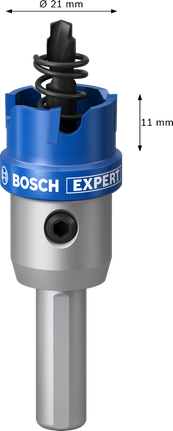 Bosch EXPERT 시트 메탈 21mm 홀 톱(아버 포함).