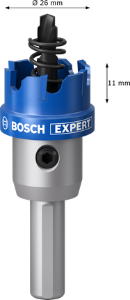 금속 절단용 Bosch EXPERT 판금 홀 톱 26mm.