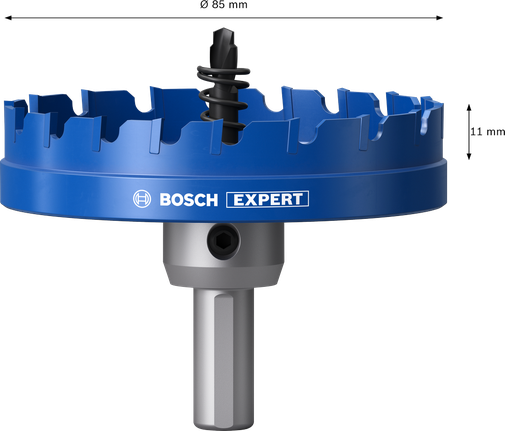 금속 절단용 Bosch EXPERT 판금 홀 톱 85mm.