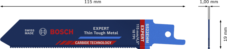 Bosch EXPERT 씬 터프 메탈 S 522 EHM 톱날.