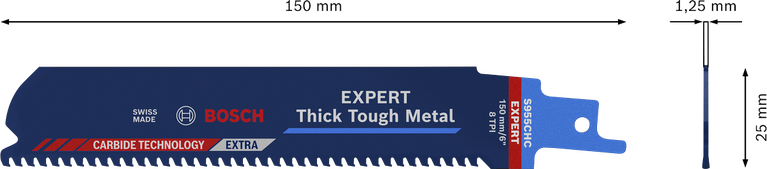 Bosch EXPERT Thick Tough Metal S 955 CHC 왕복 톱날.