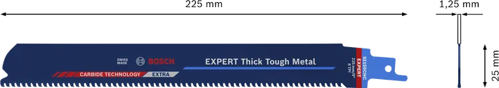 EXPERT Thick Tough Metal S1155CHC Bosch EXPERT 두꺼운 견고한 금속 S1155CHC 왕복 톱날.