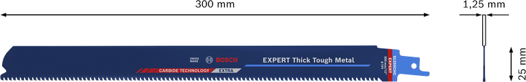 EXPERT 'Thick Tough Metal' S 1255 CHC 컷소날 1종 Bosch EXPERT 두꺼운 견고한 금속 S 1255 CHC 300mm 톱날.