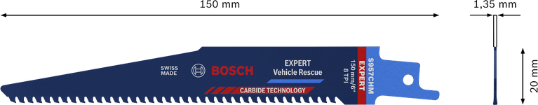 EXPERT ‘Vehicle Rescue’ S 957 CHM 컷소날 1종 Bosch EXPERT 차량 구조용 S 957 CHM 왕복톱 톱날.