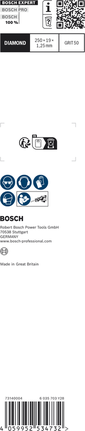 EXPERT ‘Cement Cast Iron’ S 1750 RD 컷소날 1종 Bosch EXPERT 시멘트 주철 S 1750 RD 톱날 GRIT 50.