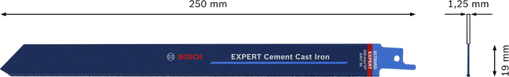 EXPERT Cement Cast Iron S1750RD Bosch EXPERT 시멘트 주철 S 1750 RD 톱날 250mm.