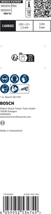Bosch EXPERT Multi Material curve S715LHM 왕복톱 톱날.