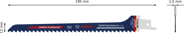Bosch EXPERT S715LHM 목재 및 금속 왕복 톱날.