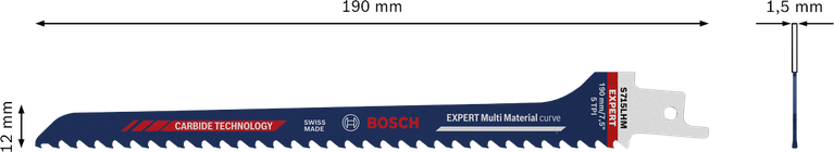 Bosch EXPERT 멀티 소재 곡선 왕복 톱날.