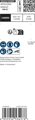 EXPERT Fibre Plaster S641HM Bosch EXPERT 파이버 플라스터 S 641 HM 왕복 톱날.