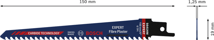 EXPERT Fibre Plaster S641HM Bosch EXPERT 파이버 플라스터 S 641 HM 왕복 톱날.