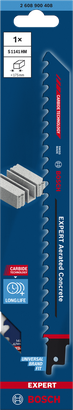 EXPERT Aerated Concrete S1141HM Bosch EXPERT 기포 콘크리트 S 1141 HM 톱날은 장수명 절단을 위해 설계되었습니다.