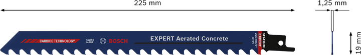 EXPERT Aerated Concrete S1141HM Bosch EXPERT 기포 콘크리트 왕복 톱날 225mm.