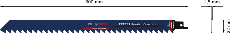 EXPERT ‘Aerated Concrete’ S 1241 HM 컷소날 1종 Bosch EXPERT 기포 콘크리트 S1241HM 왕복 톱날.