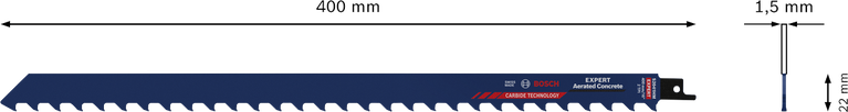 Bosch EXPERT 기포 콘크리트 S 2041 HM 왕복 톱날.