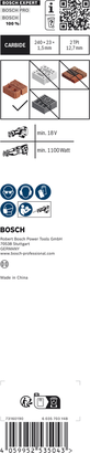 왕복 톱용 Bosch EXPERT Hollow Brick 톱날입니다.