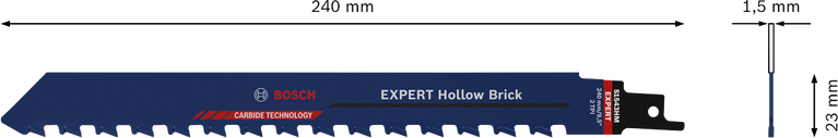 EXPERT 'Hollow Brick' S 1543 HM 컷소날 1종 Bosch EXPERT Hollow Brick 왕복 톱날 240mm.
