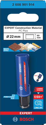 Bosch 22×60mm 파워 체인지 플러스 홀 톱.