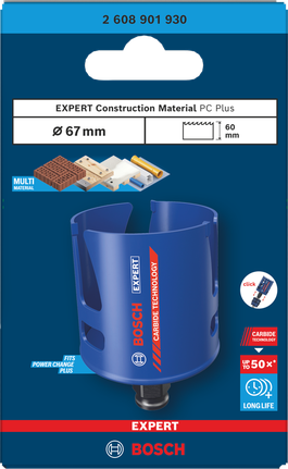 Bosch 67mm 건축자재 홀쏘.