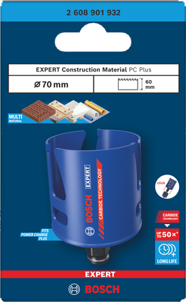 건축 자재용 Bosch 70×60mm 홀 톱.