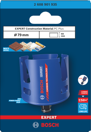 Bosch 엑스퍼트 79×60 mm 건설자재 홀 톱.