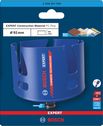 Bosch EXPERT 건축 자재용 92mm 홀쏘.