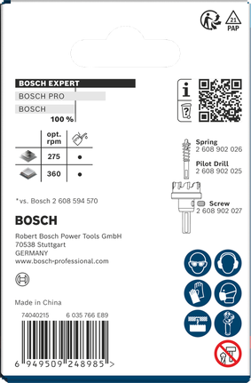 Bosch EXPERT 시트 메탈 아버 홀 톱 44 x 5 mm.