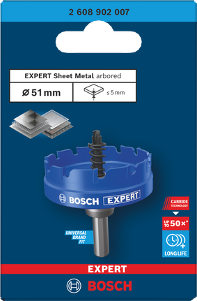 Bosch 51mm 판금 아버 홀 톱.