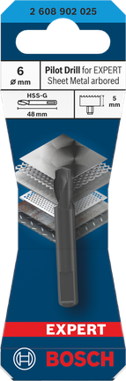 Bosch 파일럿 드릴 6mm EXPERT 판금.