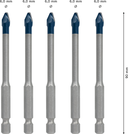 Bosch EXPERT HEX-9 하드 세라믹 드릴 비트 세트 6mm.