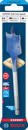 Bosch EXPERT 셀프컷 스피드 스페이드 드릴 비트 24mm.