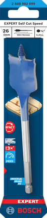 Bosch EXPERT 셀프컷 스피드 스페이드 드릴 비트 26 x 152 mm.