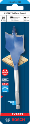 Bosch EXPERT 셀프컷 스피드 스페이드 드릴 비트 35mm.
