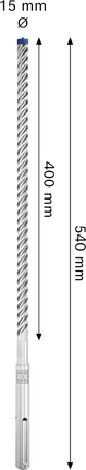 Bosch EXPERT SDS max-8X 해머 드릴 비트 15x400x540 mm.
